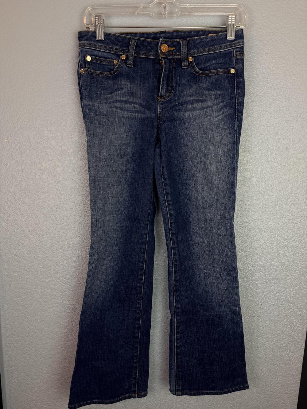 Tory Burch Jeans Womens 25 Blue Classic Tory Bootcut Stretch Denim Pants